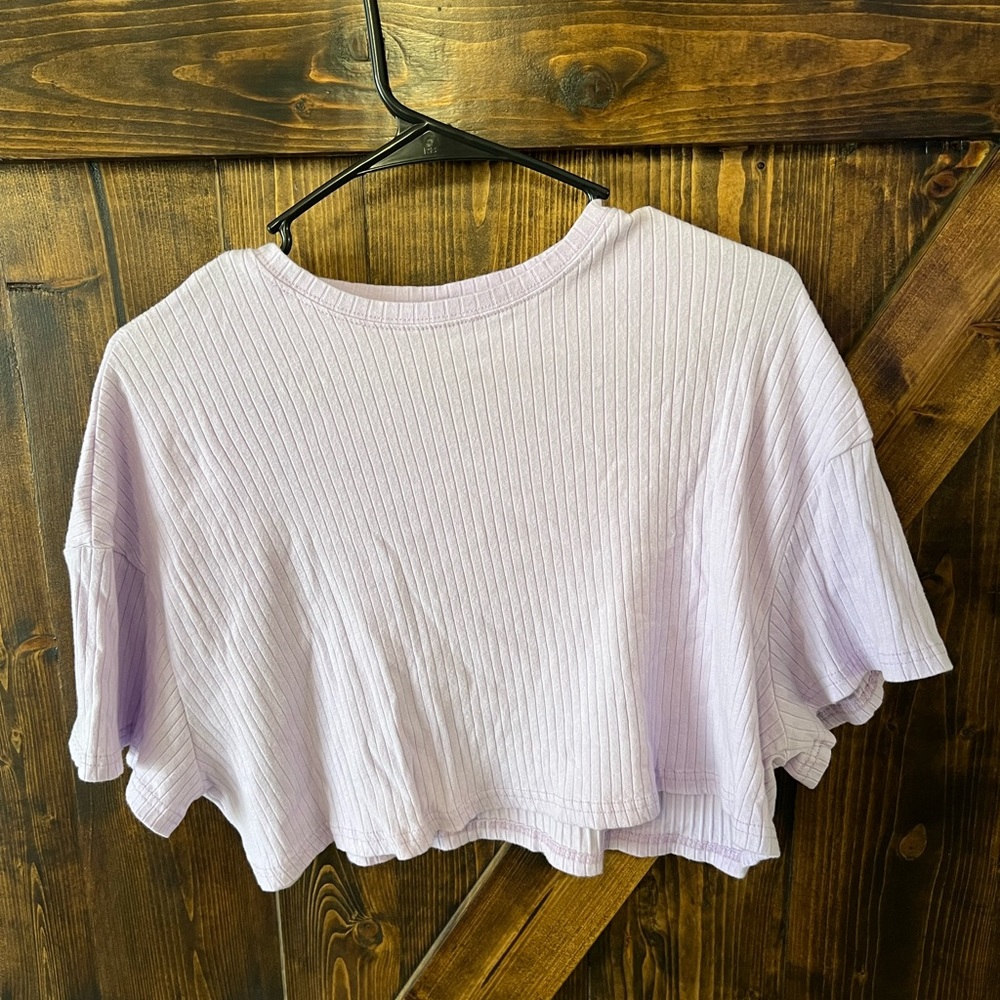 Shein lavender/purple crop top